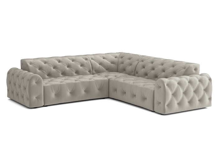 Ecksofa 254x254x80 cm Stil Chesterfield Candi
