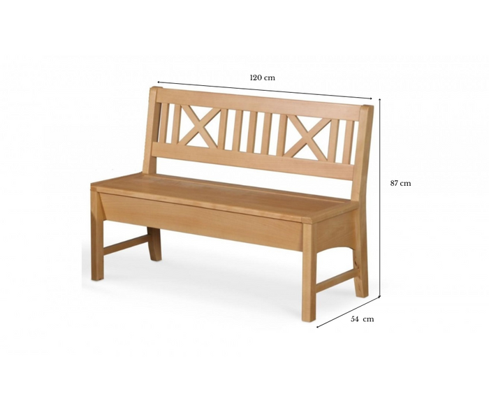 Küchen Kollektion Essgruppe Frühstückecke Holz Buche Bank 3 Sitzer Küchenbank Massivholz 120 cm Merlin