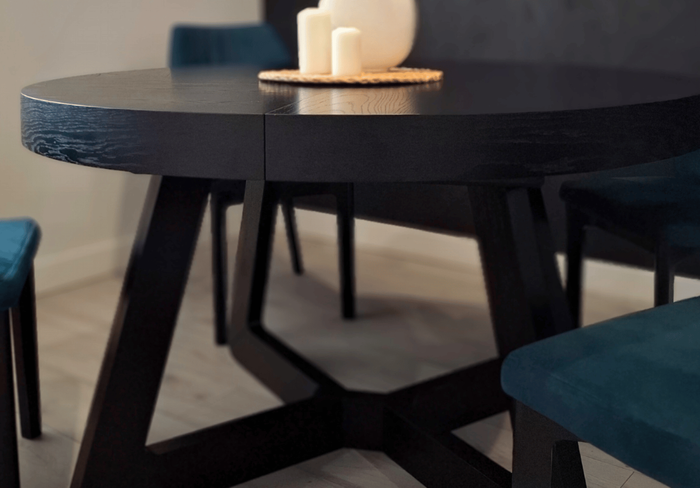 Runder Tisch, Esstisch, Holztisch T40 130-230 cm