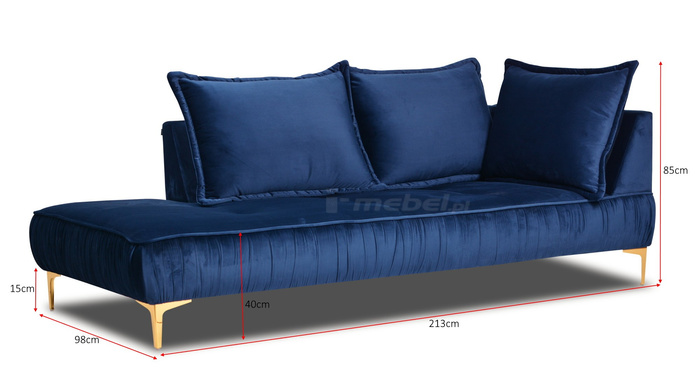 Chaiselongue modern mit Falten 213x98x85 cm Moriss