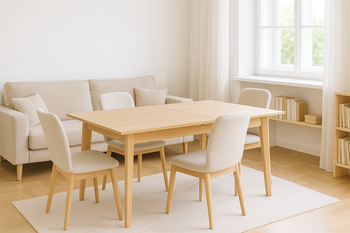 Ausziehbarer rechteckiger Tisch, 100 cm x 180–265 cm, Modell T67