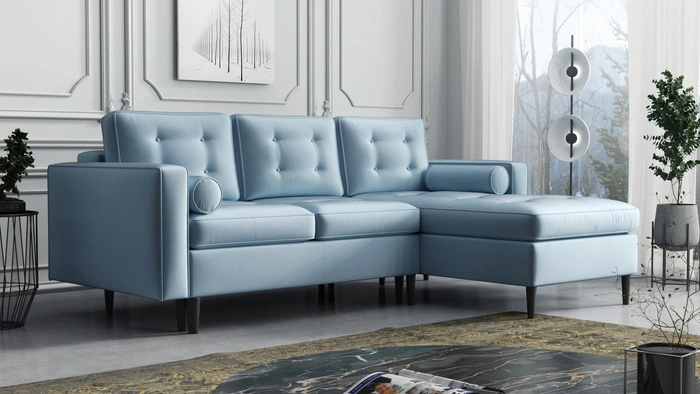 Ecksofa mit Schlaffunktion und Bettkasten, L-form 246x172x101 cm Sevilla