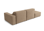 Sofa mit Hocker, 3-Sitzer 262x102x70 cm