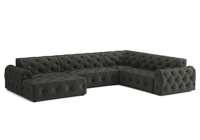 Ecksofa mit eleganter Steppung CANDY 334x254 cm