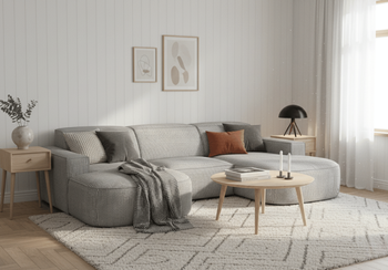 Couch U-form, Ecksofa Lucas 284x166x70 cm