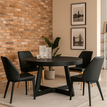 Runder Tisch, Esstisch, Holztisch T40 130-230 cm