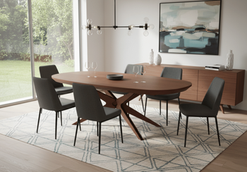 Ovaler Klapptisch aus Eiche 110 cm x 200-300 cm T79