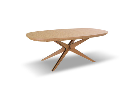 Ovaler Klapptisch aus Eiche 110 cm x 200-300 cm T79