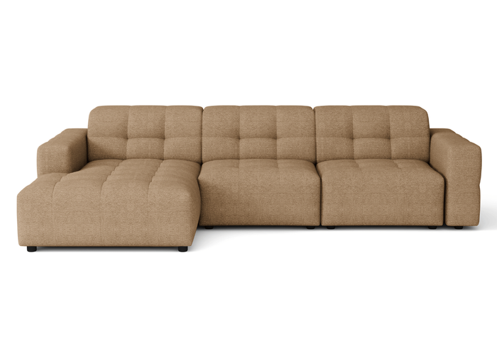Modulare Ecksofa L-form Rechts Bergi 284x166x70 cm Creme