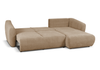 Ecksofa mit Schlaffunktion und Bettkasten, L-form 255x165x91 cm Lola