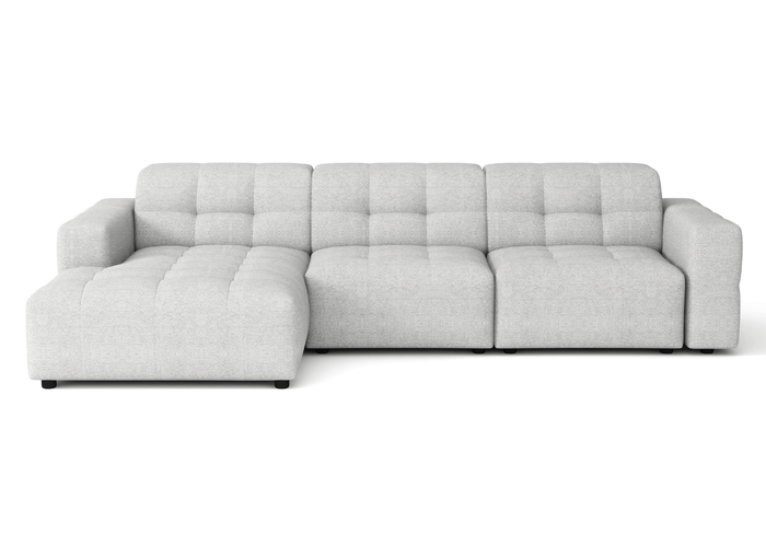 Modulare Ecksofa L-form Rechts Bergi 284x166x70 cm Creme