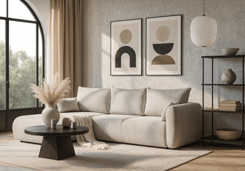 Ecksofa mit Schlaffunktion und Bettkasten, L-form 255x165x91 cm Lola