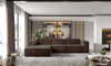 Ecksofa Couch Wohnlandschaft modern Design Stoff Sofa L-Form Links Polsterecke ohne Schlaffunktion Sofa CARA Braun