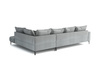 Ecksofa L-form Links aus Samtstoff 296x213x85 cm Morris