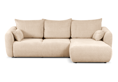Ecksofa mit Schlaffunktion und Bettkasten, L-form 255x165x91 cm Lola