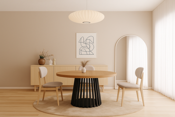 Runde Tisch, Holztisch, Esstisch, Klapptisch 110-210 cm T-77