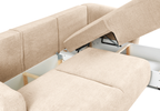 Ecksofa mit Schlaffunktion und Bettkasten, L-form 255x165x91 cm Lola