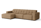 Modulare Ecksofa L-form Rechts Bergi 284x166x70 cm Creme