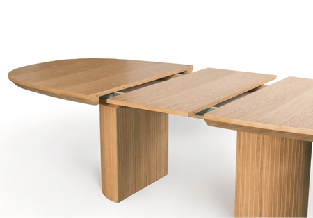 Ovale Tisch, Esstisch Mit Gerillten Beinen T72 200-300 cm