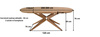 Ovaler Klapptisch aus Eiche 110 cm x 200-300 cm T79