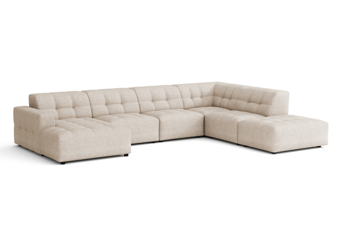 Ecksofa U-form links 364x262x70 cm modular Sofa Bergi 