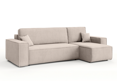Ecksofa mit Schlaffunktion und Bettkasten L-form 244x142x80 cm Denis 