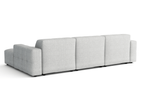 Modulare Ecksofa L-form Rechts Bergi 284x166x70 cm Creme