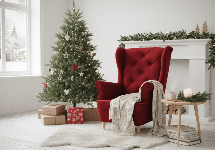 Rio gesteppter Sessel im skandinavischen Stil