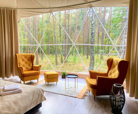 Sessel  Rio - Komfortabler Sessel für das Wohnzimmer - Lesesessel im skandinavischen Stil - Polstersessel im Lounge-Stil mit Holzbeinen - Sessel Schlafzimmer