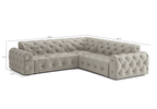 Ecksofa 254x254x80 cm Stil Chesterfield Candi