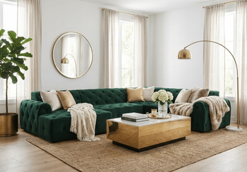 Ecksofa mit eleganter Steppung CANDY 334x254 cm