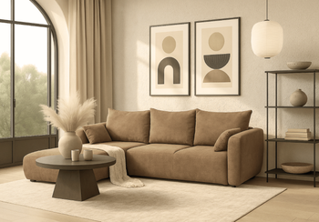 Ecksofa mit Schlaffunktion und Bettkasten, L-form 255x165x91 cm Lola