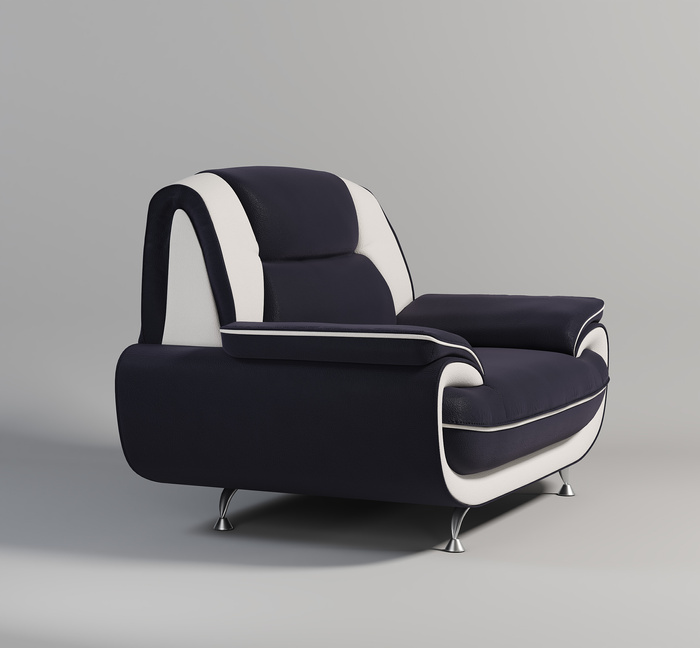 Sofa Set Onyx Set 3-2-1 Couch Set aus Kunstleder Farbauswahl (schwarz-weiß)