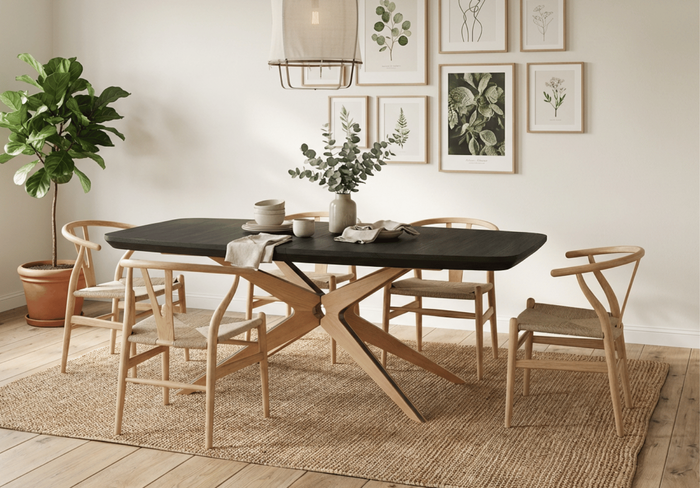 Ausziehbarer Eichentisch 110 cm x 200–300 cm, Modell T78