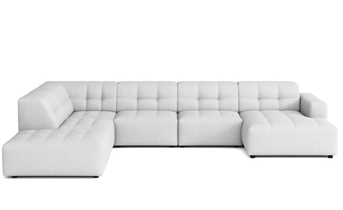 Ecksofa U-form links 364x262x70 cm modular Sofa Bergi