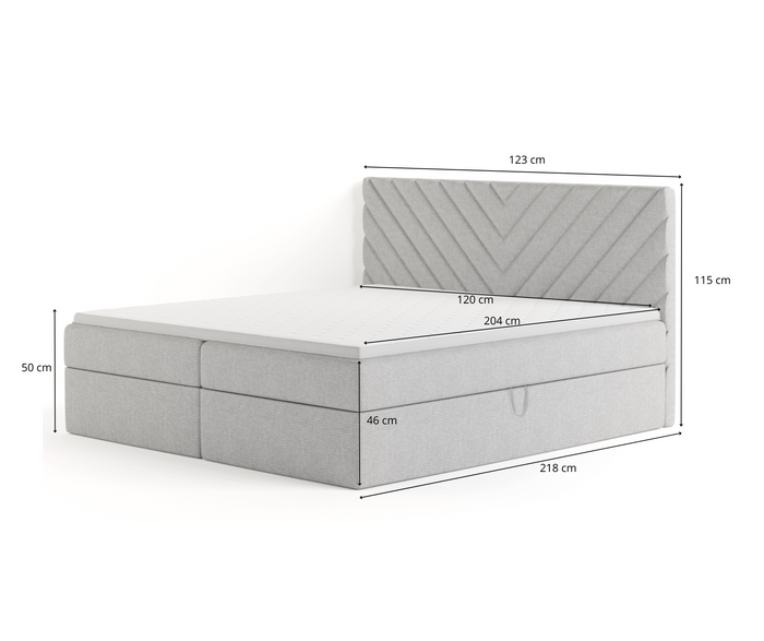 Boxspringbett Milano 120x200 cm – Polsterbett mit Bettkasten & Kopfteil, Komfort Einzelbett in Rosa mit Stauraum & Samtbezug