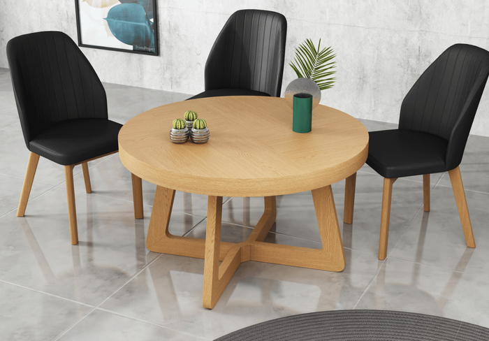 Runder Tisch, Esstisch, Holztisch T40 130-230 cm