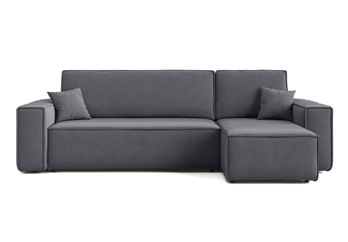 Ecksofa mit Schlaffunktion und Bettkasten L-form 244x142x80 cm Denis 