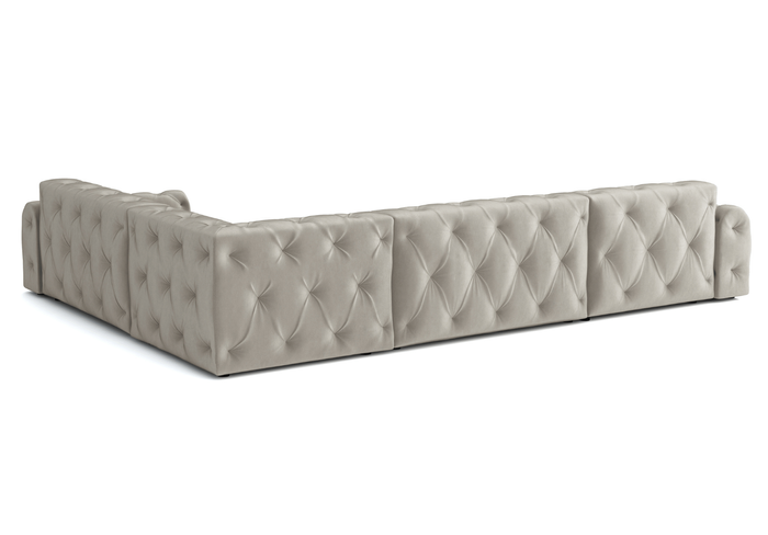 Ecksofa 254x254x80 cm Stil Chesterfield Candi