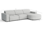 Ecksofa L-form, 3-Sitzer 284x102x70cm Lucas