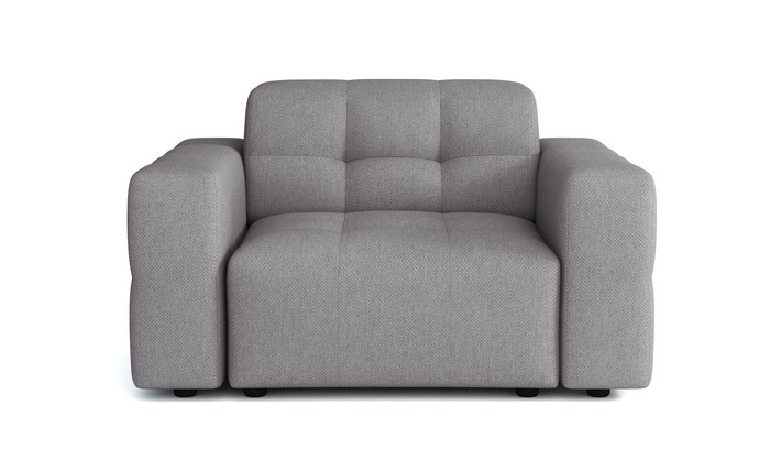 Sessel Lexury Lounge Armchair Bergi 124x102x70 cm Modernes Design, bequemer Sitz, gesteppte Polsterung
