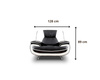 Sofa Set Onyx Set 3-2-1 Couch Set aus Kunstleder Farbauswahl (schwarz-braun)