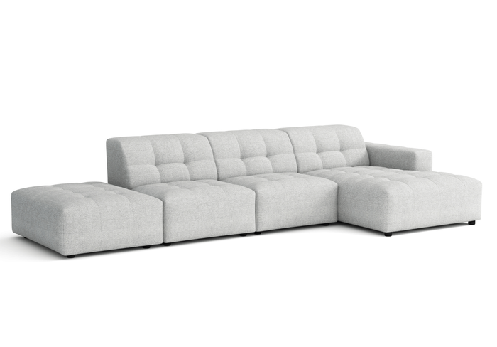 5-Sitzer-Ecksofa mit Ottomane BERGO 341 × 166 cm