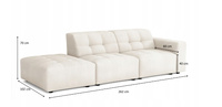 Modulare Sofa Bergi rechts 262x102x70 cm