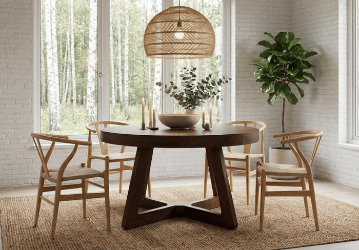 Runder Tisch, Esstisch, Holztisch T40 130-230 cm