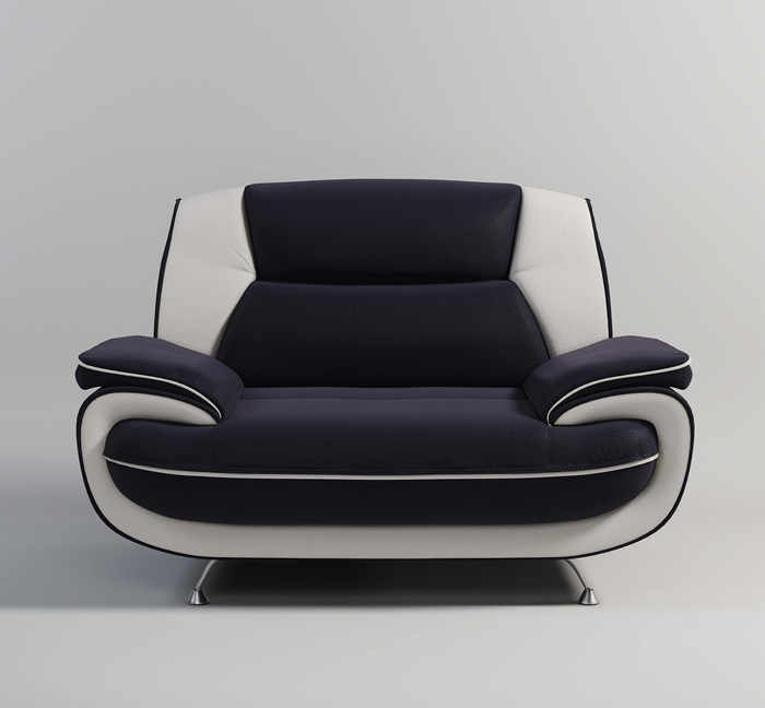 Design-Sessel Onyx in Braun-Weiß – Moderner Loungesessel mit ergonomischem Komfort & Premium-Polsterung