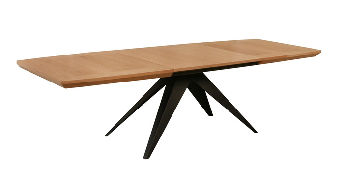 Ausziehbarer Tisch auf Metallgestell 100 x 200–300 cm Modell T56