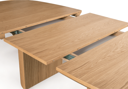 Ovale Tisch, Esstisch Mit Gerillten Beinen T72 200-300 cm