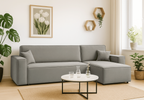 Ecksofa mit Schlaffunktion und Bettkasten L-form 244x142x80 cm Denis 