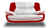 Sofa 2-Sitzer Couch Kunstleder Industrieleder 168x87x89 cm Onyx